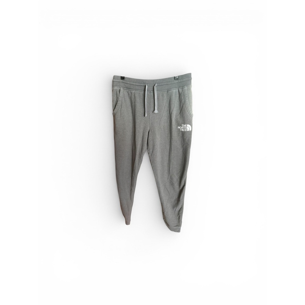 The North Face Mens Gray Fleece Joggers Sweatpants Drawstring Size Large